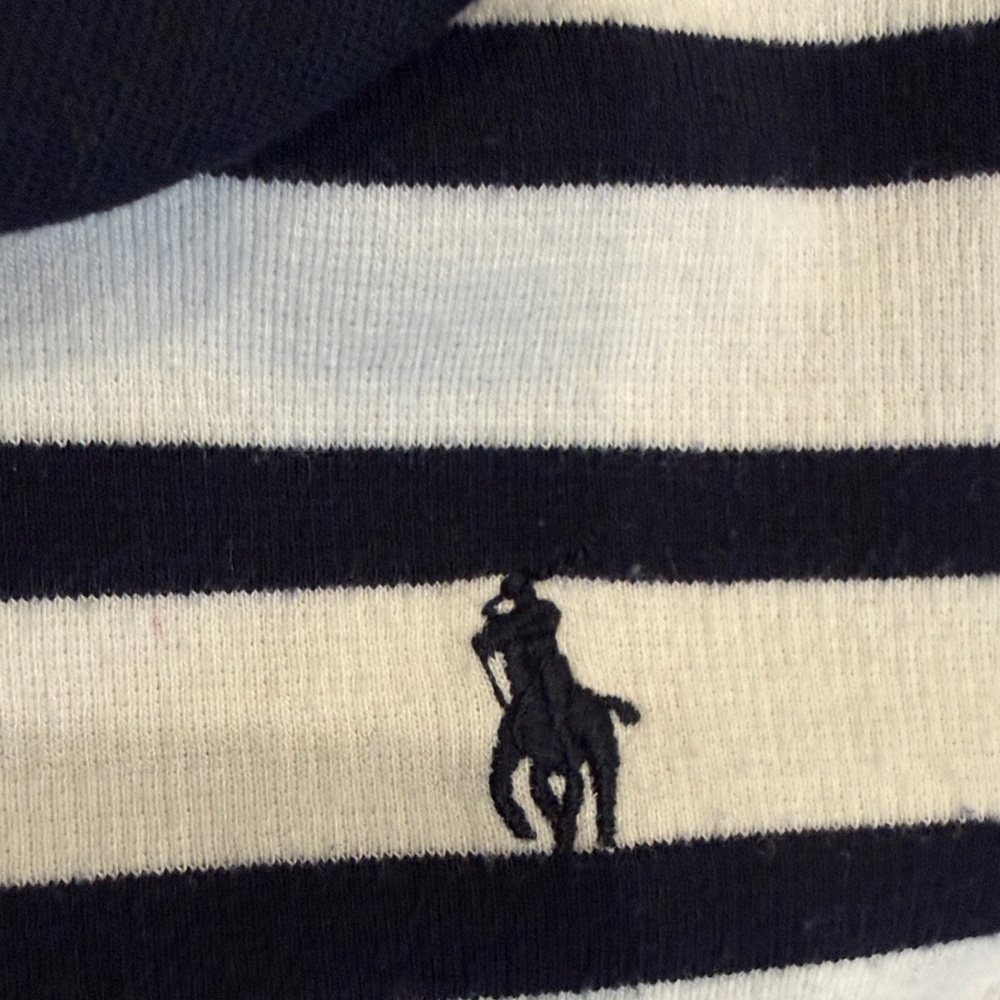 Ralph Lauren Navy & White Striped Polo Dress with Peter Pan Collar - Picture 3 of 8